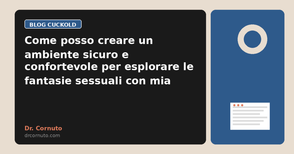 Come posso creare un ambiente sicuro e confortevole per esplorare le fantasie sessuali con mia moglie?
