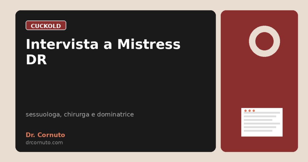 Intervista a Mistress DR