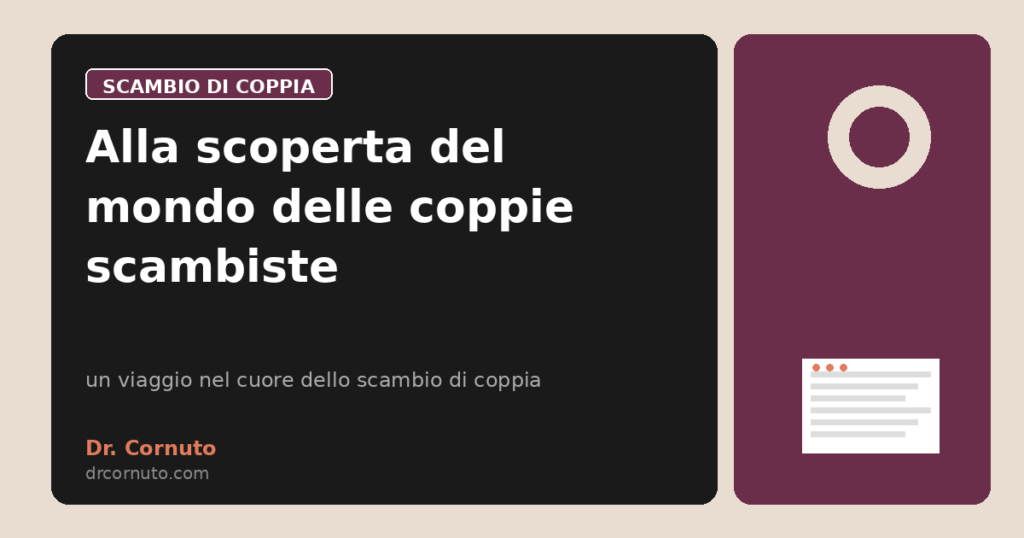 Alla scoperta del mondo delle coppie scambiste